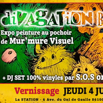Vernissage Expo Divagation bariolée de Mur’mure Visuel
