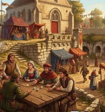 Marché médiéval à la chapelle