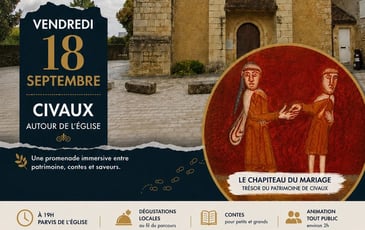 Le Festin des siècles : déambulation gourmande et contée autour de l'église de Civaux